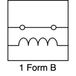 1 Form B relay schematic (normally closed)