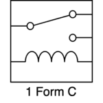 1 Form C relay schematic (SPST - single pole, single throw)