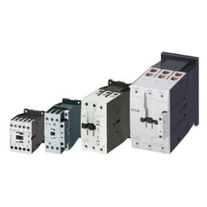 Four of Eaton's XT IEC lines of three-phase contactors.