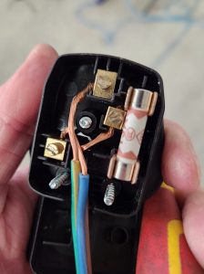 Another horrific BS 1363 Plug wiring example